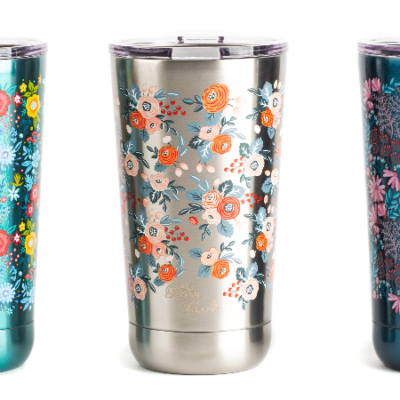 The Pioneer Woman 18oz Stainless Steel Floral Tumblers Set!