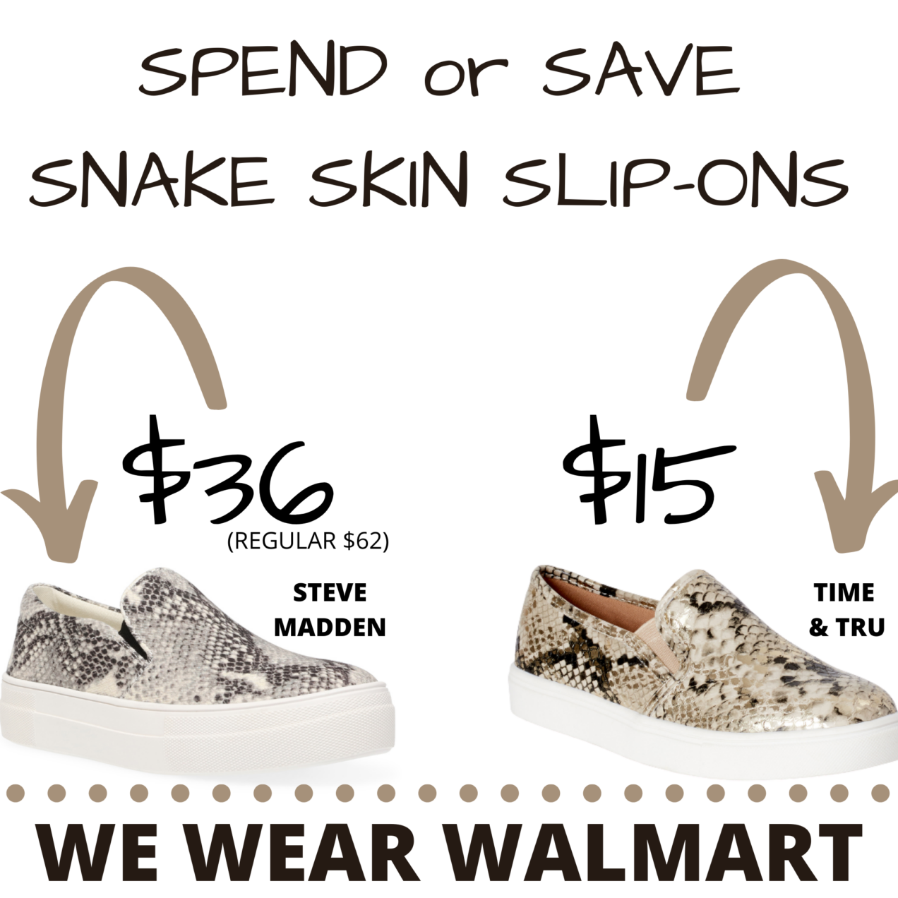 Spend or Save? Snake Skin Slip-On Shoes!